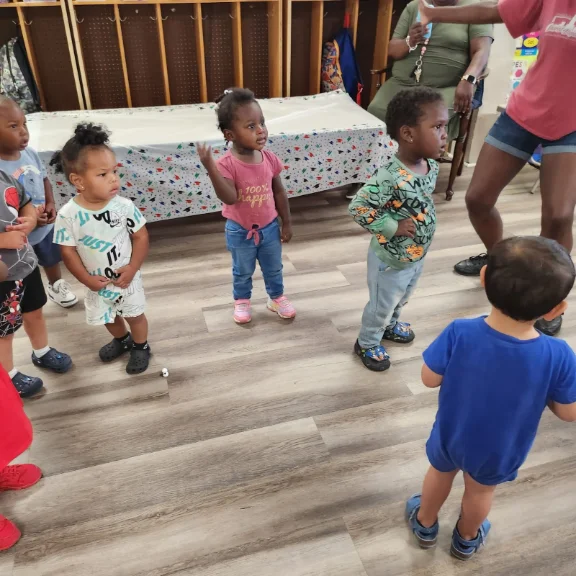 Toddlers at play in the classroom